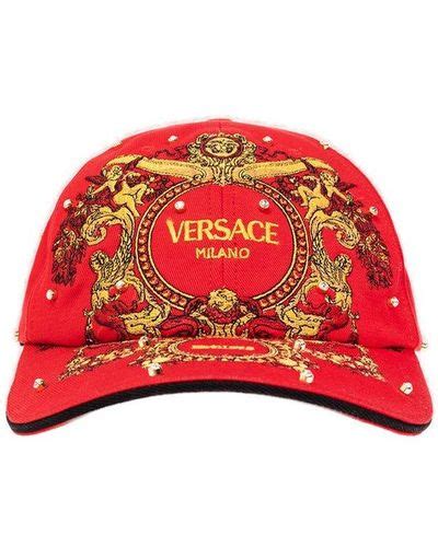 versace red cape|farfetch Versace hat.